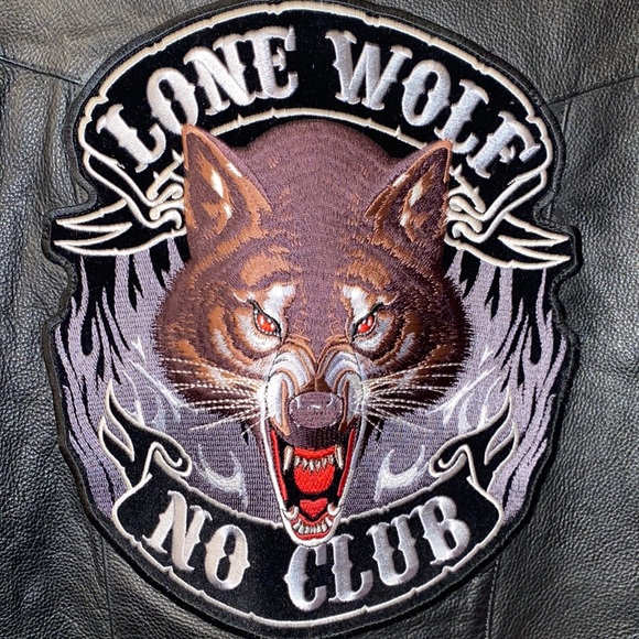 NWT Leather Biker Wolf Vest - Picture 3 of 12